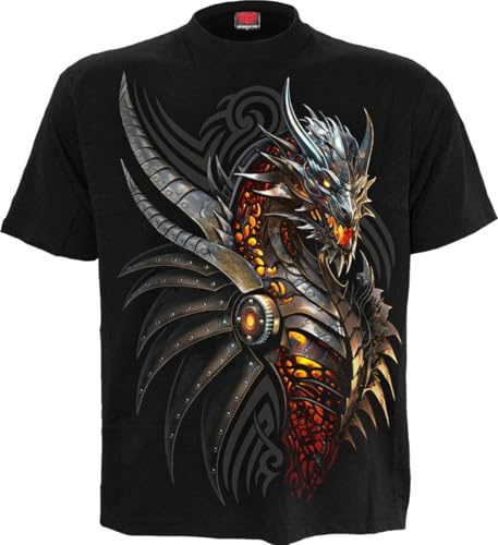 Spiral Razor Back Männer T-Shirt schwarz Basics, Drachen, Rockwear