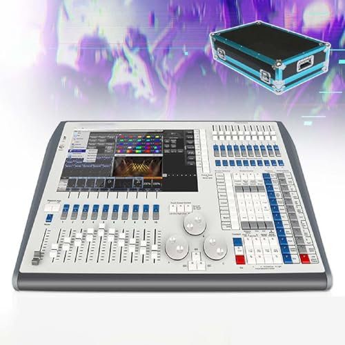 Professional DMX Controller, Stage Dj Light Controllers, 120gb I5 Cpu Touch Screen Controller, with 12 Dmx Output Ports 6144 Channels, Built-In Multi-language