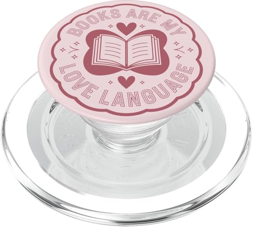 Cute Girly Pink Book Lover Bookish PopSockets PopGrip for MagSafe