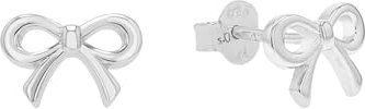 s.Oliver Ohrstecker 925 Sterling Silber Mädchen Kinder Ohrschmuck, 0,7 cm, Silber, Schleife, Kommt in Schmuck Geschenk Box, 2039716