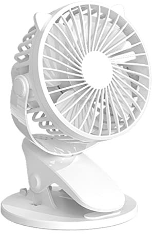Mipcase ventilateur de charge agrafe Bureau portable refroidissement mini ventilateur rechargeable usb usb rechargeable portatif silencieux blanche