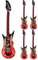 SUPVOX 5 Pezzi Giocattoli per chitarra gonfiabili chitarra gonfiabile Chitarra rock'n'roll Chitarra per costumi chitarra di scena strumenti musicali gonfiabili chitarra finta pvc