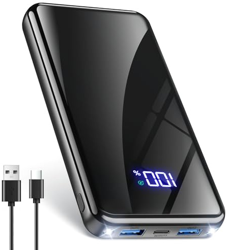 Power Bank,20000mAh Powerbank Schnellladefunktion 22,5W USB-C PD3.0 & QC4.0 Tragbarer Externer HandyAkkus mit LED Display,Kompatibel mit iPhone 16 Pro Max 15 14 Galaxy S25 Edge,für Reisen, Camping