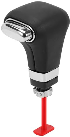 LDLRevX Automatik Schaltknopf Schaltknauf Für VW Golf 5 6 5K1 1K1 1K5 Polo 9N Touran Tiguan T5 Skoda Ocatvia II EOS 1F7 1F8 Caddy, Leder Material Schaltknaufabdeckung Schalthebels