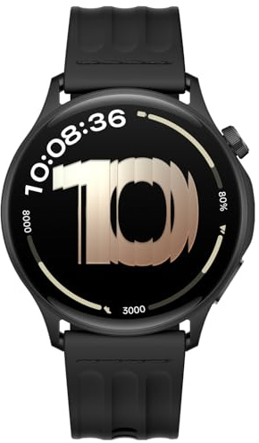 OnePlus Smartwatch 1.46 AMOLED, ECG, Dual-Band GPS L1+L5, 10-Day Battery, Sapphire Glass, 100+ Sports Modes, Bluetooth Calling, Android & iOS, 5ATM/IP68 – Black Steel, OPWWE262 EU