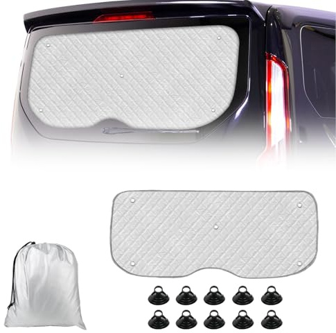 Thermomatte Passend für Ford Transit Custom 2012-2025 Eintürige Heckklappe, Ford Sonnenschutz Auto Frontscheibe Innen Passend, Auto Sonnenblende Frontscheibenabdeckung