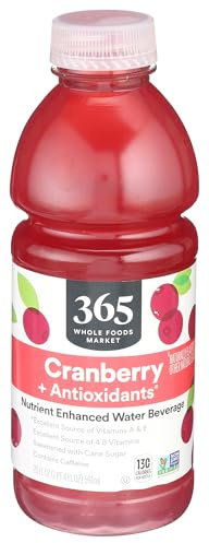 365 by Whole Foods Market, Nutrient Enhanced Water, Cranberry + Antioxidants, 20 Fl Oz