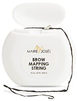 Professionelles Brow Mapping String in Schwarz - Präzise Fadentechnik für Augenbrauen-Vorzeichnung - PMU & Henna Augenbrauenfarbe-Anwendung - Definierte Augenbrauenform - Bis zu 50 Anwendungen