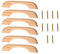 DOITOOL 10Pcs Poignée de Meuble en Bois Bouton de Tiroir de Porte Poignées de Placard pour Cuisine Armoire Commode (Longueur Totale 120mm,Couleur Bois)