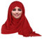 YOFASEN Slouchy Muslimischer Hut - Frauen Islamische Schals Schönes Hijab Beanie Mützen Schal Kopftuch, rot, One size