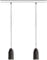 Buchenbusch urban design Deckenlampe 2 flammig dark edition, Beton Wohnzimmerlampe hängend mit Textilkabel Baumwolle