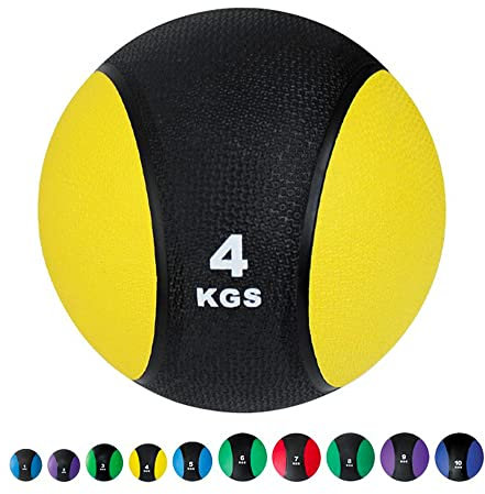 Core Power Medizinball Ball 4kg | Hochwertiger Weighted Ball für Fitness, Ganzkörpertraining und Rehabilitation | 1 bis 10 kg
