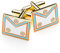 The Masonic Collection - Mark Degree Master Mason Schürze Manschettenknöpfe für Herren – vergoldet – Lieferung in Manschettenknopf-Box/Samtbeutel – Qualität Freimaurer Geschenke für Männer,