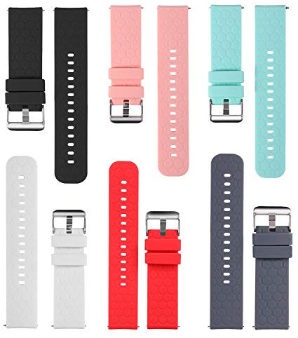 Chofit Ersatzbänder kompatibel mit Willful ID205L/SW01/SW02/SW020/SW021/SW023/SW025, ID205S/ID205G/ID205U/H205L Armband, Soft Sport Atmungsaktives Silikonarmband Uhrenzubehör (6er-Pack)