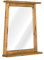 Woodkings® Bad Spiegel Rangun 70x77 cm Massivholz Pinie braun trapezförmiger Spiegel mit Massivholzrahmen und Kleiner Ablage