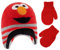 Sesame Street Elmo Wintermütze und Fäustlinge für Jungen, Mütze und Fäustlinge für Kinder im Alter von 2–4 Jahren, rot/grau, 2-4T