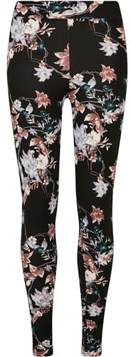 Urban Classics Leggings AOP Soft Femme Legging Noir S 92% Polyester, 8% Élasthanne