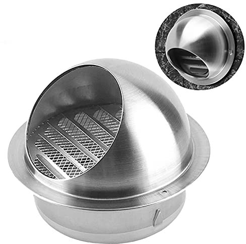 LIGUOYI Aussenwandlüftung Ablufthaube Edelstahl Kugelhaube Kaliber 107mm 155mm 240mm 291mm Rundkanal Rohr Abluft Haube Wetterschutzgitter, Für Dunstabzugshaube Klimagerät Oder Trockner