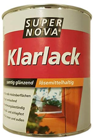 4x0,75 L Super Nova Klarlack innen&außen lösemittelhaltig samtig glänzend transparent 3 L