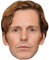 Shaun Evans (Long Hair) Maske aus Karton