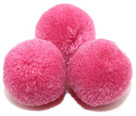 Duories Pompons zum Basteln,10 Stück 50mm Bunte Bommeln Bälle,Pom Poms für Kunsthandwerk,Pompons Bälle für Ostern,Weihnachten,Bunte Pompons für DIY Basteln Tischdekoration Geburtstagsdeko,Hellrosa