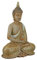 GILDE Deko Figur Skulptur Buddha - sitzend - Dekoration Wohnzimmer - Farben: Braun Gold - Höhe 29 cm