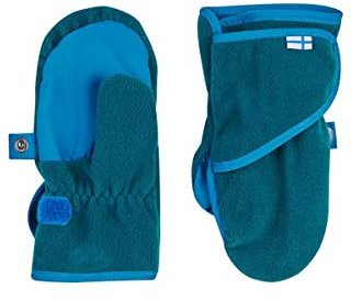 Finkid Lapanen Light Blau - Warme atmungsaktive Kinder Fleece Fäustlinge, Größe XS - Farbe Deep Teal - Seaport