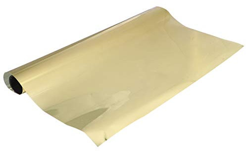 DOITOOL 1Pc Golden Glas für Zimmer Büro Sonnenschutzfolie Haftfolie Adiabatische UV-Blockierung Kontrolle Balkon EIN Zuhause Einwegaufkleber Wohnen Reflektierend Xcm Fensterspiegel