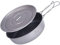 Boundless Voyage 8 inch Non-Stick Coating Frying Pan with lid Titanium Deep Saute Pan Outdoor Camping Skillet Griddle Tableware Ti2066C