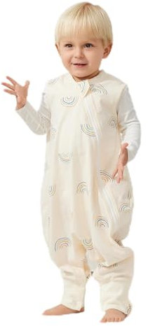 Duomiaomiao Gigoteuse d'été pour bébé avec Pieds - TOG 0,5-100% Coton - Couverture Portable pour bébé de 1 à 6 Ans