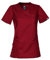 Victoria Blouse Medicale Femme - Tenue Infirmiere Professionnelle Tunique Sur Mesure, Matière Extensible avec Élasthanne, Col en V, Manches Courtes, Blouse Blanche avec Fentes Latérales Vin rouge S