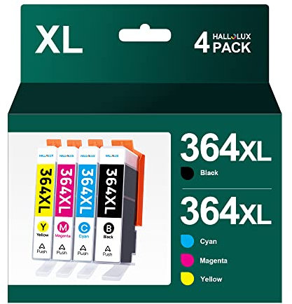 HALLOLUX 364XL 364 XL Multipack Druckerpatronen Kompatibel für HP 364 XL 364 Tintenpatronen XL für HP Photosmart 5520 5510 5520 Deskjet 3520 Officejet 4622 4622,5510 5520 5524 6520 5515 7520