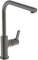 Ideal Standard - Gusto, Miscelatore monocomando per lavello da cucina, Bocca ad L tubolare ed erogazione orientabile, Magnetic Grey
