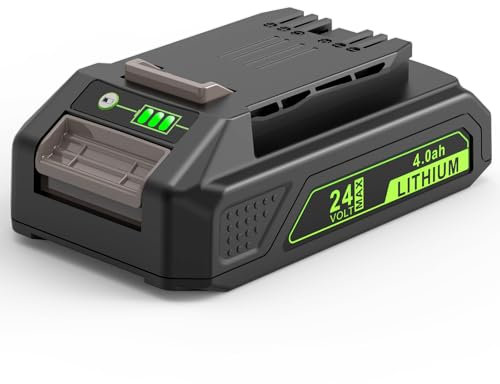 LabTEC GW2430 Battery 24V 2000mAh Replacement for Greenworks 24V(NOT for 48V) Battery 29842 29852 29322 29862 2938202 26111700 CAM803 Cordless Power Tool with Indicator light