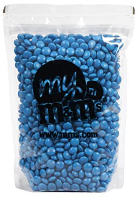 M&M'S mono couleur au chocolat au lait - Sachet vrac de 1,5kg de chocolats - Idée de DIY - Idéal pour mariage, fête d'anniversaire, buffet de bonbons, baptême, gender reveal (Bleu Profond)