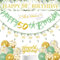 Sage Green 50th Birthday Party Decorations - Happy 50th Birthday Banner, Triangle Flag and Confetti Balloons