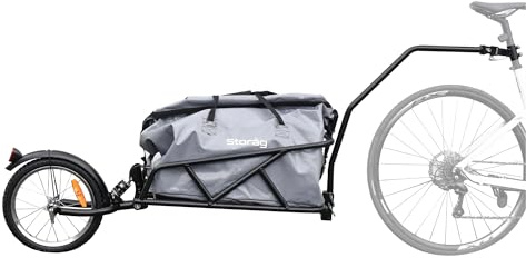 Storag Fahrradanhänger Mono-Rad mit Tasche und Stoßdämpfer