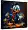 Generisch Donald Duck Money Time Graffiti Bild 100x100 cm, Wandbild, aktuelle von L. Gioiello