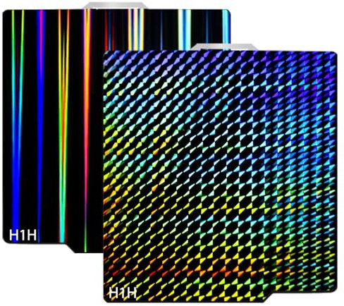 Wefuit 3D Printer H1H Build Plate for Bambu Lab X1C/X1/P1P/P1S 3D Printer,257x257mm Spring Steel Plate,Double Sided Flexible Sheet Removable Platform (Light Beam H1H +Phantom H1H)