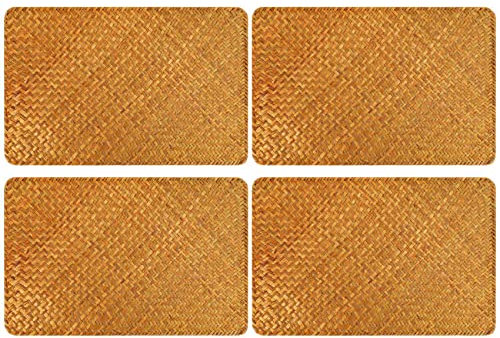 Closer Platzsets aus natürlichem Seegras, 43,2 x 30,5 cm, handgewebt, rechteckig, Rattan-Platzsets, 4 Stück