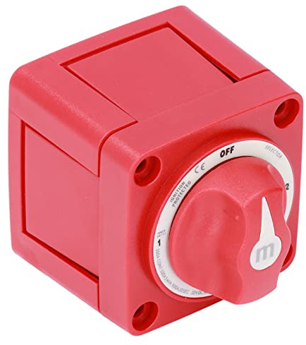 Batterieschalter 3 Positionen, DC 32V 300A Batterie Trennschalter Hauptschalter On-Off Einbau Stromschalter Akku Trennen Master, für Auto LKW Boot Jacht Wohnwagen Motorrad KFZ