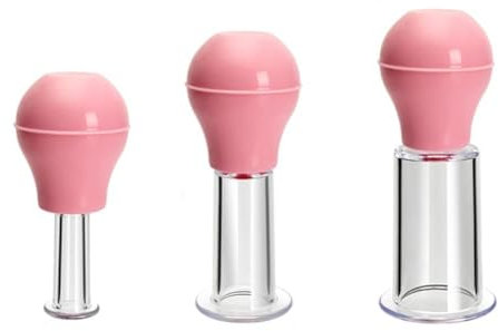 3-teiliges Schröpftherapie-Set für Gesicht, Gesichts-Vakuum-Saug-Massage-Schalen Hals Kopf Gesicht, Schröpftherapie-Set, Für Straffe Haut, Schröpf-Vakuum-Sauger für Gesicht, Haut (S+M+L)
