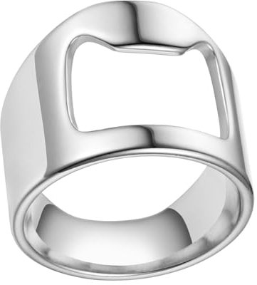 Anillo de camarero,Abridor de botellas de anillo de camarero,Herramienta creativa para barra de cerveza - Herramienta de discoteca pulida de acero de titanio, accesorio de cocina portátil para bares,