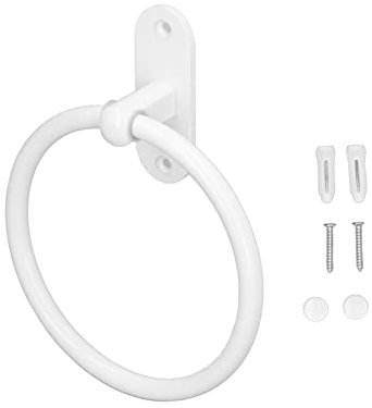 Porte-Serviettes de Salle de Bain en Alliage D'aluminium, élégant, Gain de Place, Anneaux Blancs pour Serviettes, Toilettes D'hôtel
