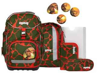 ergobag Pack Set ergonomischer Schulrucksack flexibel 6-teilig Set 1. Klasse Grundschule für Mädchen und Jungen