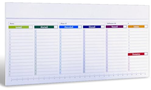 Planning Settimanale da Tavolo 2026 - Planner Settimanale 2026 da Tavolo Senza Date con 52 Fogli Sottomano Organizer Scrivania ufficio Ogni Dettaglio insieme con Agenda e Calendario.