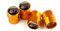 Loujyou 4 Stück Auto Ventilkappen Aluminiumlegierung Wasserdicht Staubdicht für ST Ford Focus Emblem Auto Wheel,Orange