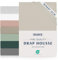 Dreamzie Drap Housse 160 x 200 Bonnet 35 cm pour Matelas Épais - 100% Microfibre - Beige, Certifié sans Produits Chimiques (Oeko TEX), Drap Housse avec Élastique Complet