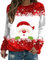 Generisch Weinachts Pullover Damen Schneeflocke Druck Blusentops Regular Fit Bluse Rundhalsausschnitt Tops Mode Muster Shirt Xmas Jumper Pullover Weihnachten Lustig Damen Weihnachts Pullover Damen
