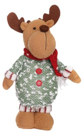 kowaku Weihnachts-Stehpuppe, Ornament, Weihnachtsdekoration, Weihnachtsdekoration, Weihnachts-Plüschpuppe für die Haustür, Weihnachtsdekoration, REH